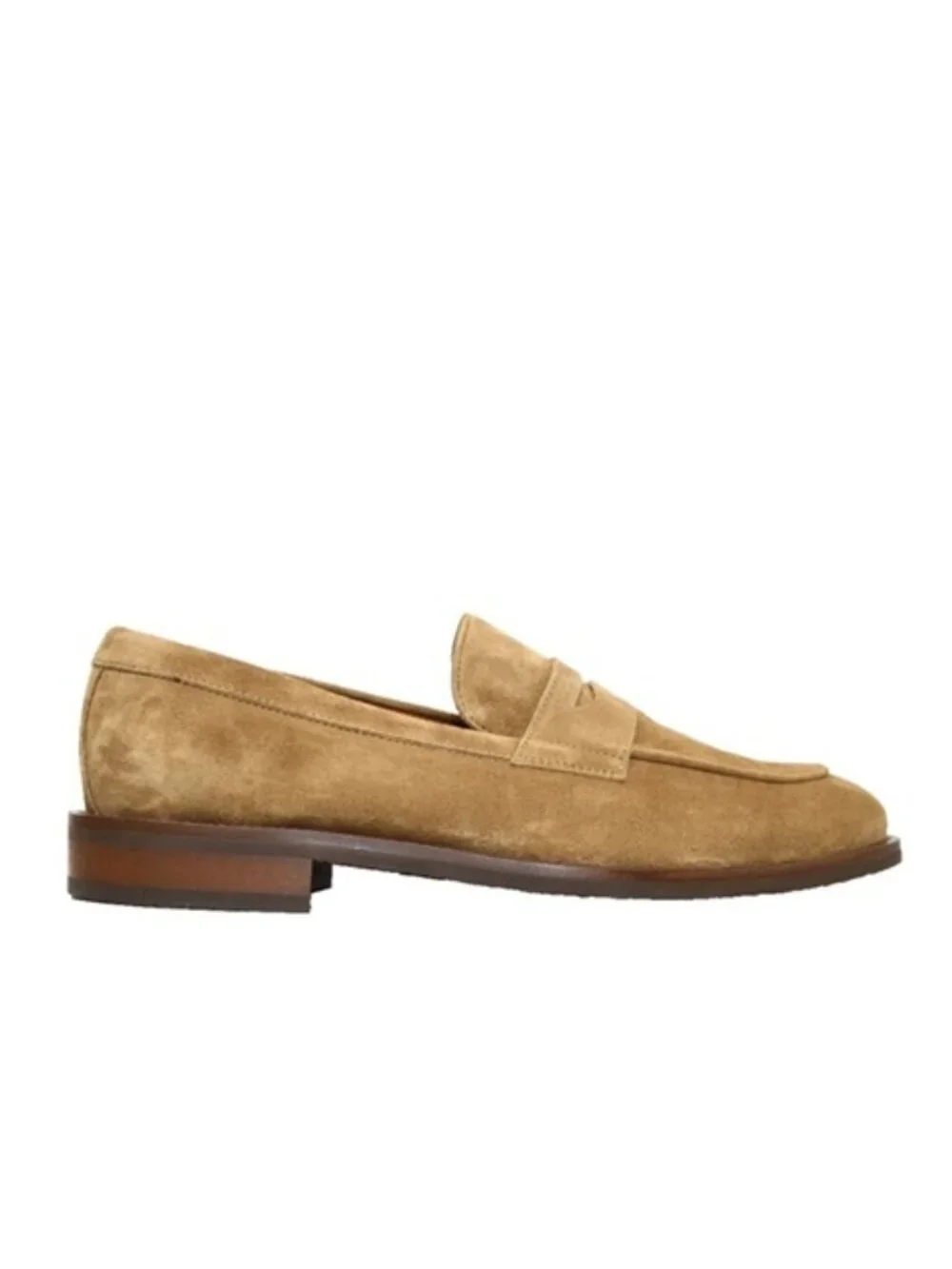 New! Allen Edmonds Como Penny Loafer Tobacco Suede  DD543 Made in Italy 8352